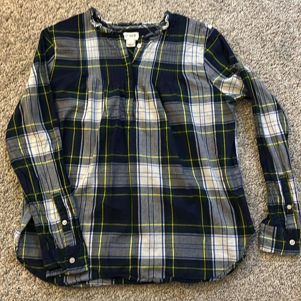 J Crew Factory Size 0 Plaid Shirt